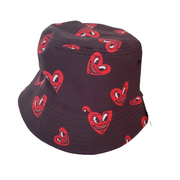 Mad Engine Keith Haring Polyester Reversible Bucket Hat - Black One Size - Picture 2 of 9
